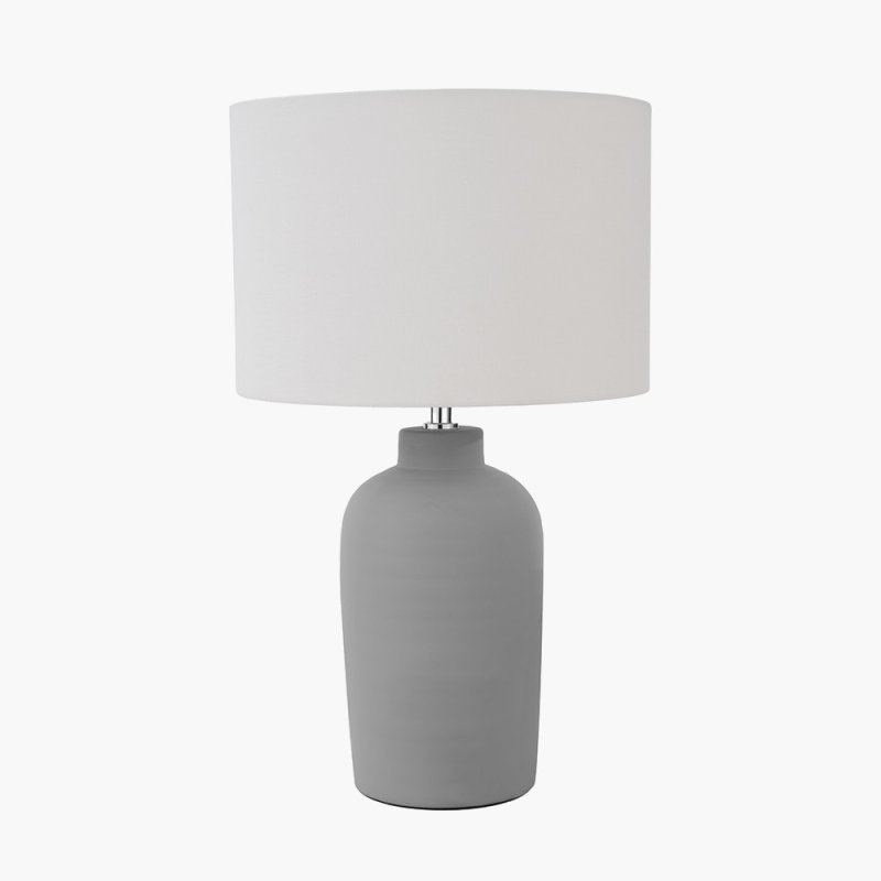 Pacific Soren Matt Grey Ceramic Table Lamp