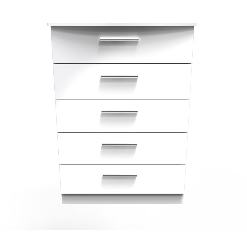 Kingsley 5 Drawer Chest front on image of the chest on a white background