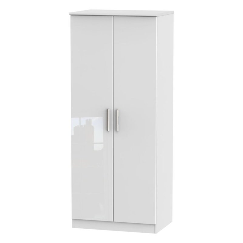 Kingsley Tall 2ft 6in Plain Wardrobe image of the wardrobe on a white background