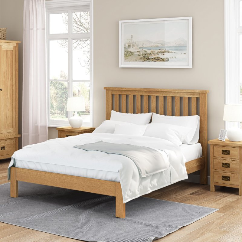 Atlanta Double Low Bed Frame lifestyle image of the bed frame