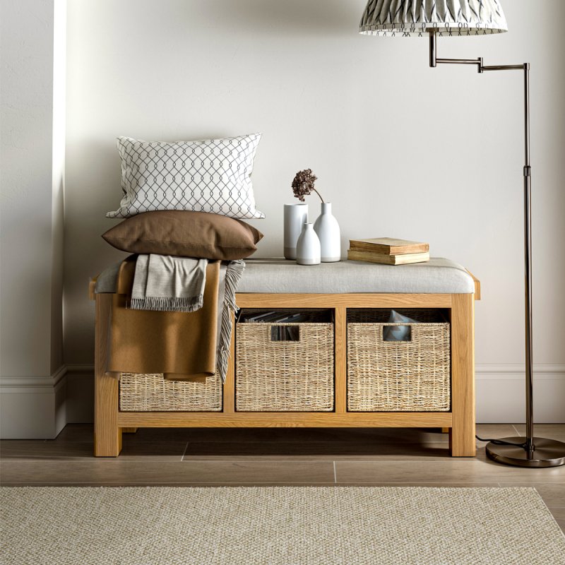 Corndell Casterton Storage Bench in Charcoal