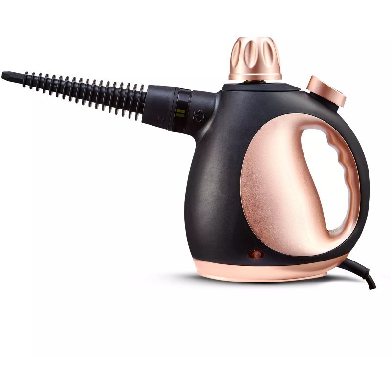 Tower Black And Rose Gold Handheld Steam Cleaner image of the steam cleaner on a white background