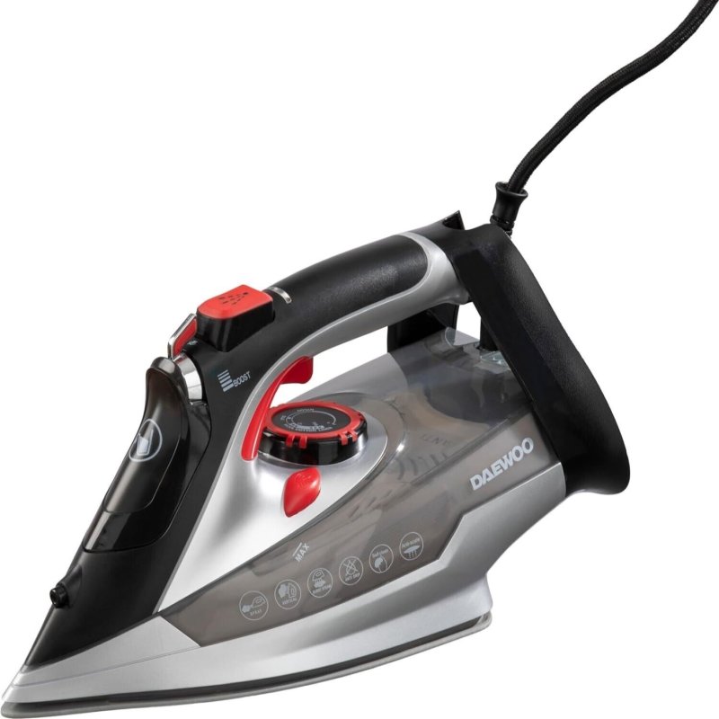 Daewoo 3000W Power Glide Steam Iron image of the iron on a white background
