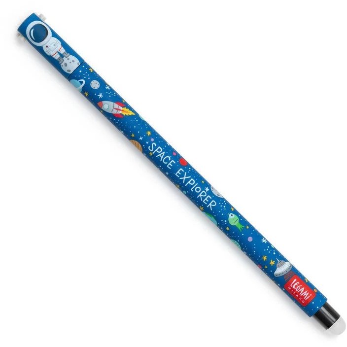 Legami Space Erasable Black Gel Pen image of the pen on a white background