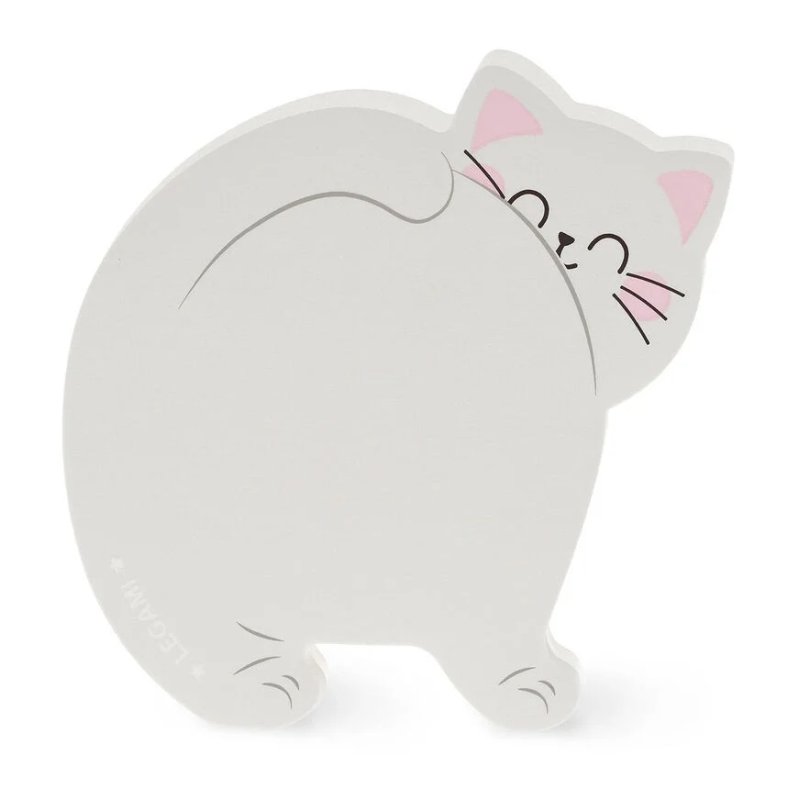 Legami Kitty Adhesive Notepad image of the notepad on a white background