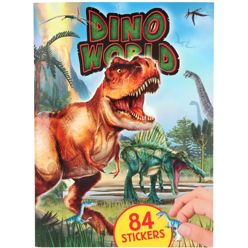 Dino World Sticker Book image of the front cover of the sticker book on a white background