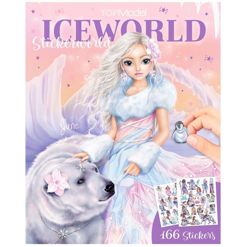 Topmodel Ice World Sticker Book image of the front cover of the book on a white background
