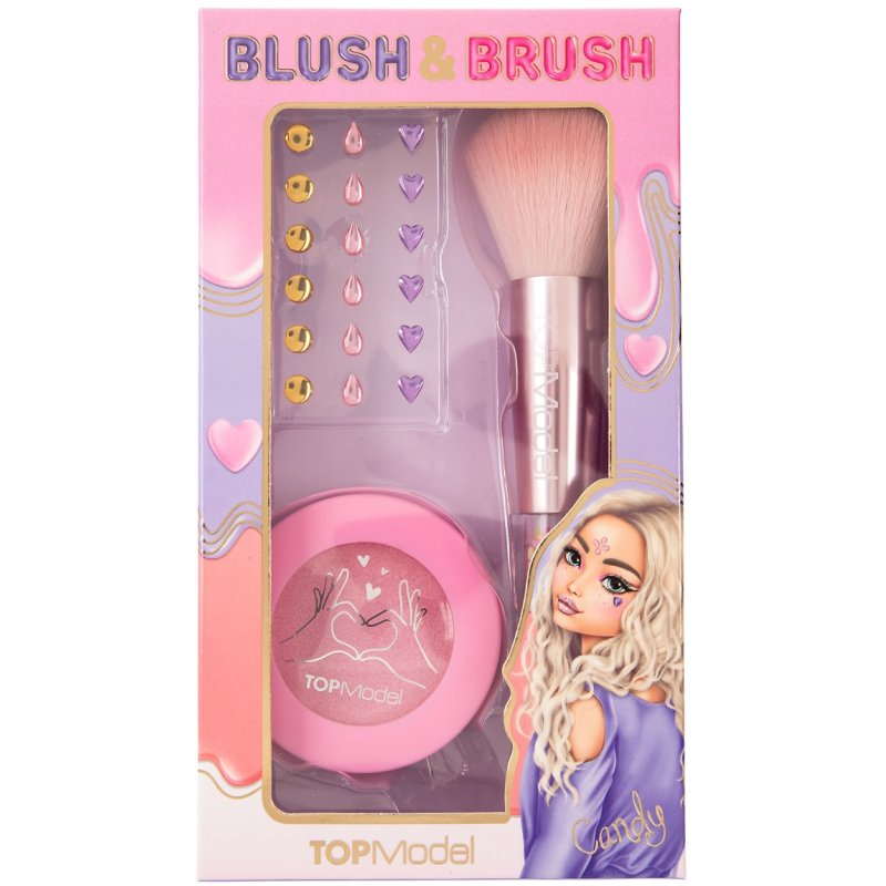 Topmodel Beauty And Me Blush & Brush Set image of the set in packaging on a white background