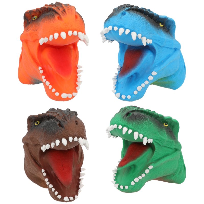 Dino World Assorted Hand Puppet Dino front on image of the puppets on a white background