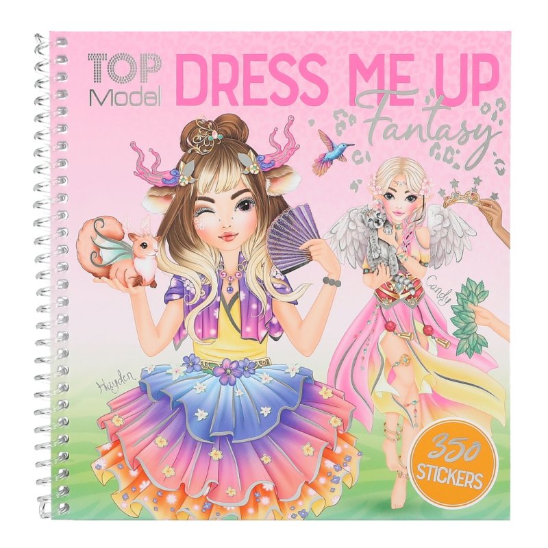 Topmodel Dress Me Up Fantasy Sticker Book front cover of the book on a white background