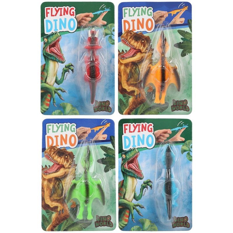 Dino World Assorted Flying Dino image of the dinos in packaging on a white background