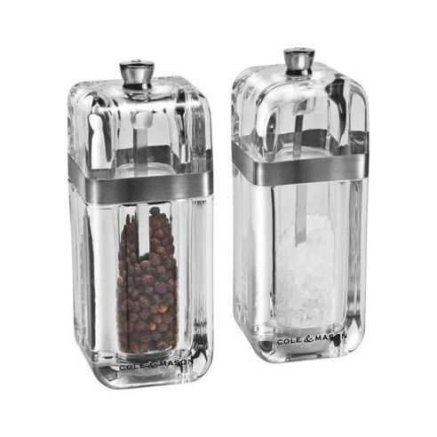 Cole & Mason Kempton Salt And Pepper Mill Set With Refill image of the salt and pepper shaker on a white background