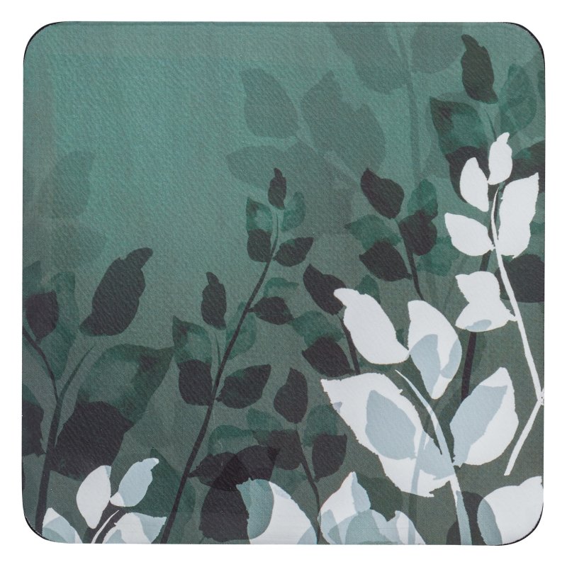 Denby Colours Green Foliage Set Of 6 Coasters image of the coaster on a white background