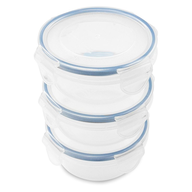 Addis Clip Tight 300ml Round 3 Pack Container Set image of the container set on a white background