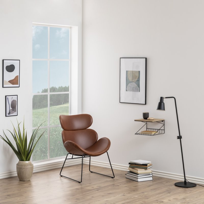 Indie Brown Lounge Chair lifestyle image of the chair