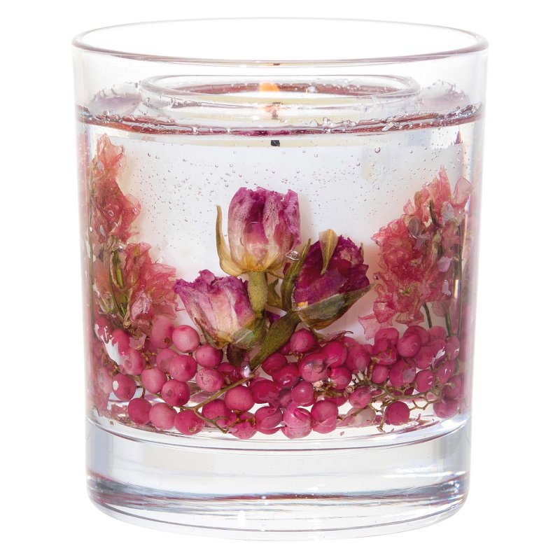 Stoneglow Light Blush Rose & Peony Botanical Wax Tumbler image of the candle on a white background