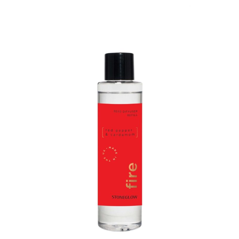 Stoneglow Fire Elements Red Pepper & Cardamom 200ml Reed Diffuser Refill image of the bottle on a white background