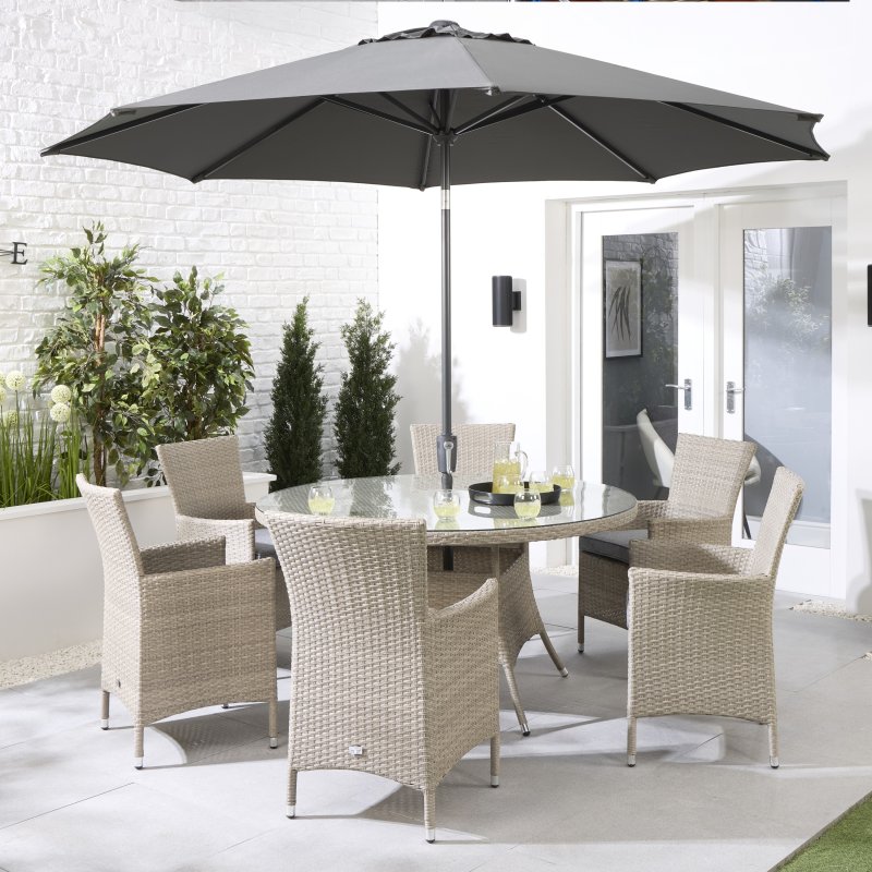 Havana 6 Seater Round Dining Set lifestyle