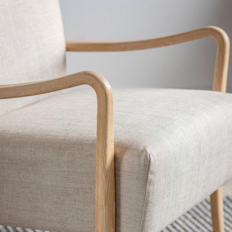 Eden Accent Chair in Natural Linen Aldiss of Norfolk