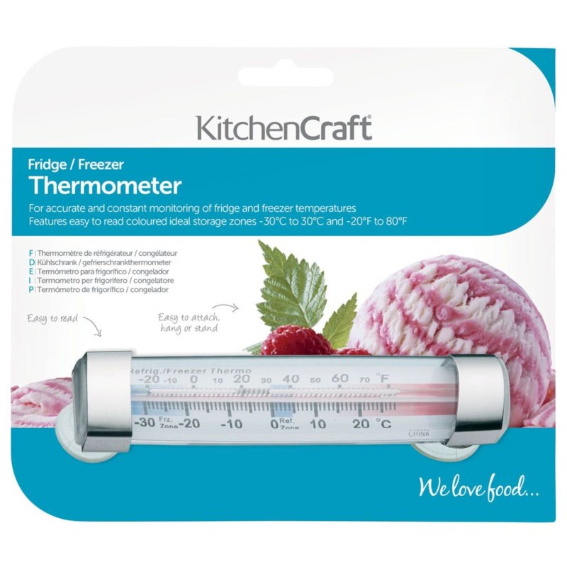 KitchenCraft Suction Fridge & Freezer Thermometer PAckaging