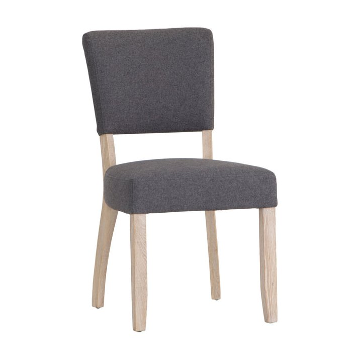 美品　BOMA CHAIR GRAY FABRIC×SEARED OAK Holkham Oak Grey Fabric Dining Chair | Aldiss of Norfolk