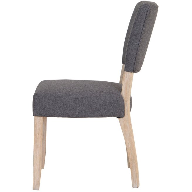 Holkham Oak Grey Fabric Dining Chair | Aldiss of Norfolk