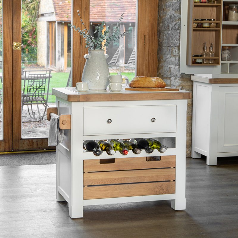 Holkham Oak Small Kitchen Island lifestyle image of the island