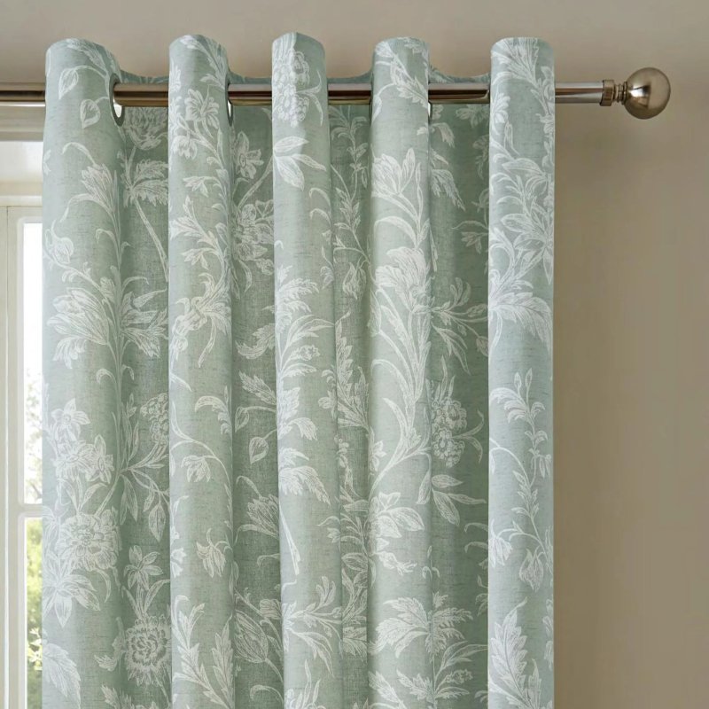 Laura Ashley Lloyd Sage Curtains | Aldiss of Norfolk