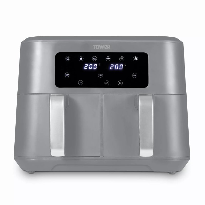 Tower Vortx Grey 8.5 Litre Dual Basket Air Fryer