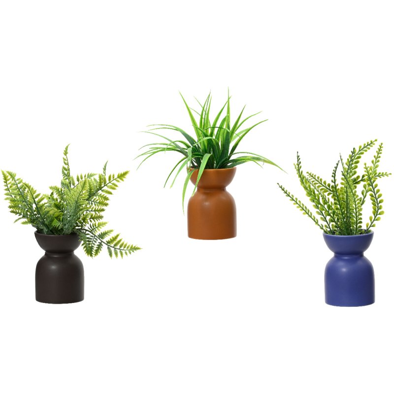 Kaemingk Fern Plant in Coloured Pot