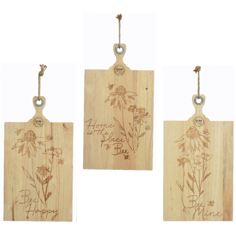 Kaemingk Etched Floral Mango Chopping Board