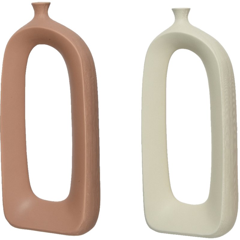 Kaemingk Tall Rectangle Ceramic Vase