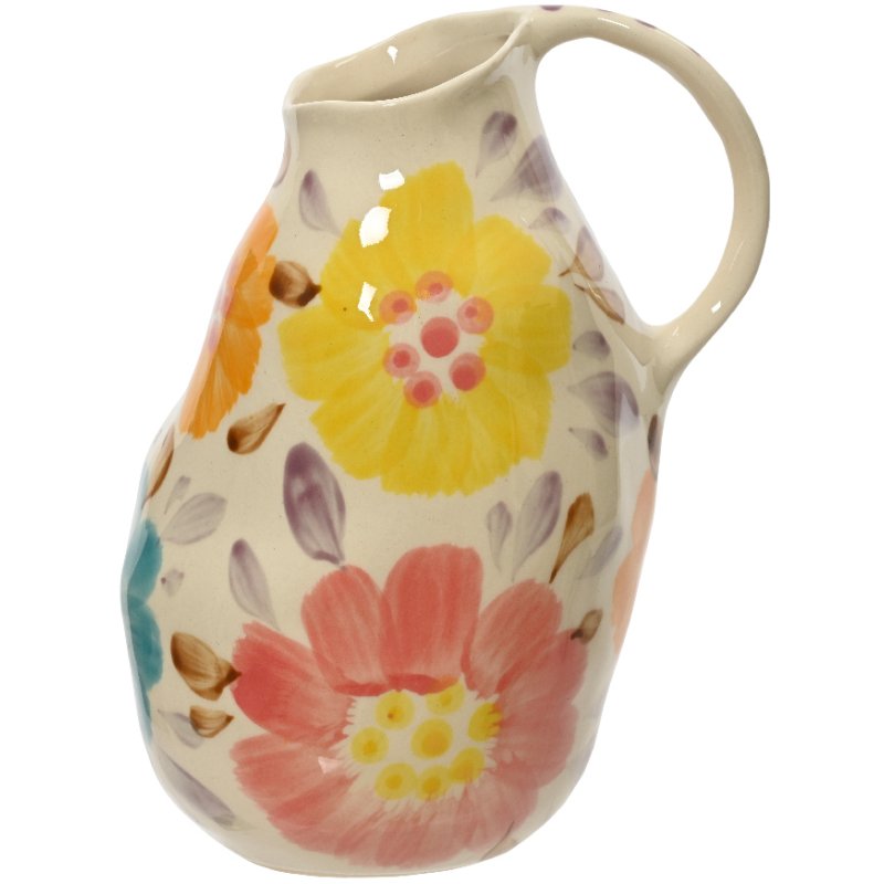 Kaemingk Patterned Irregular Flowers Vase with Handle