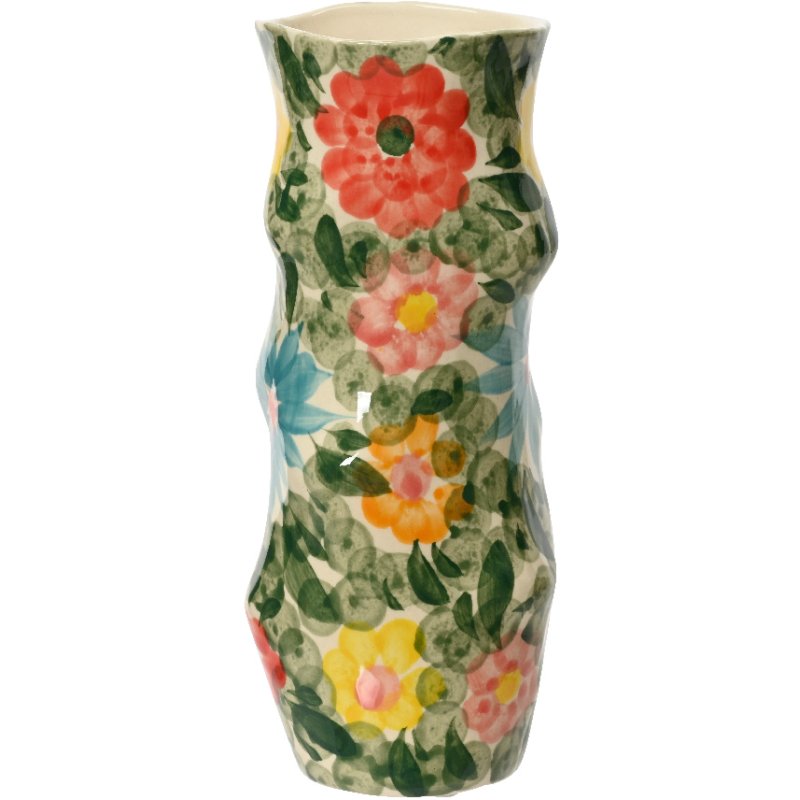 Kaemingk Patterned Round Leaf Vase