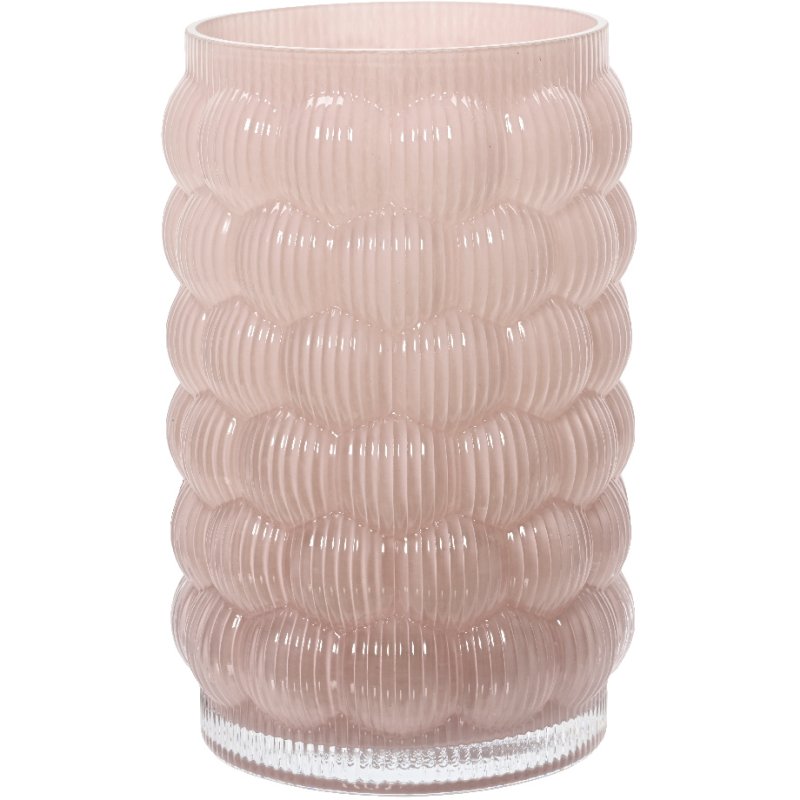 Kaemingk Ripple Effect Milky Pink Vase