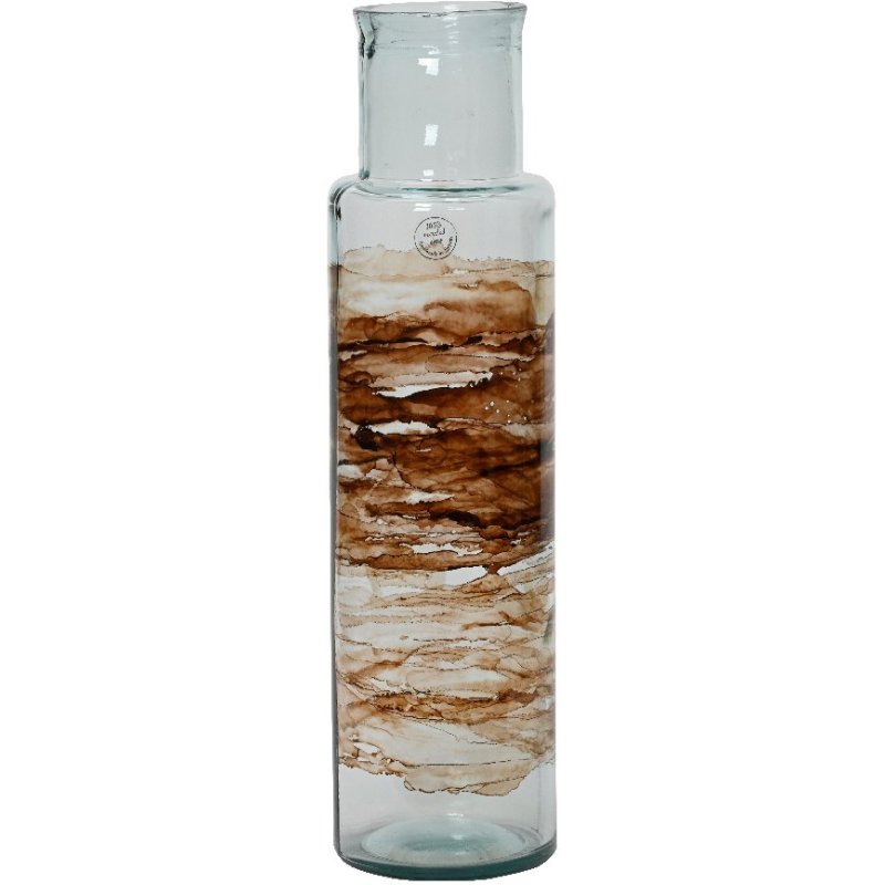 Kaemingk Recycled Multi Coloured Glass Vase Natural small