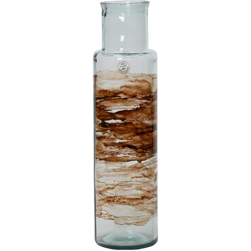 Kaemingk Recycled Multi Coloured Glass Vase Natural