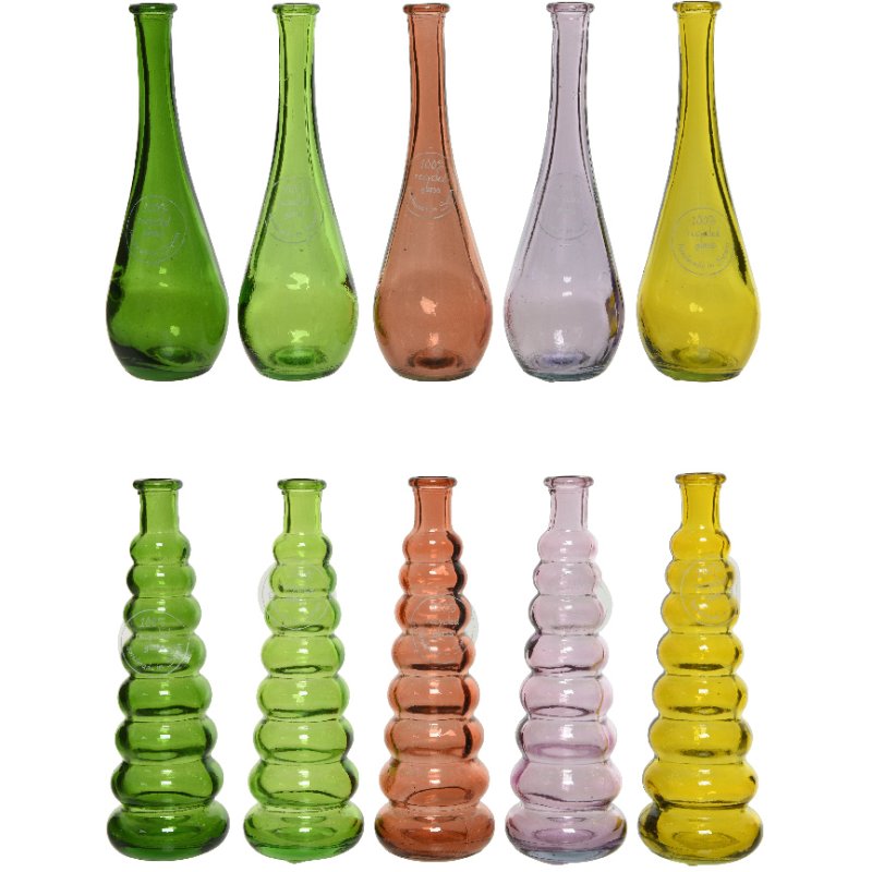 Kaemingk Small Glass Recycled Vase