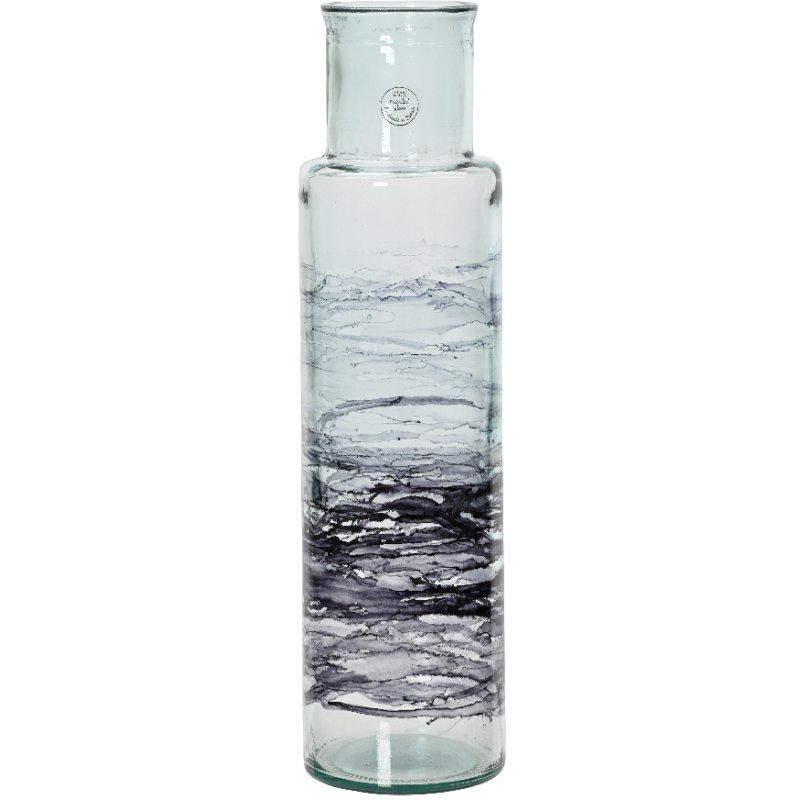 Kaemingk Recycled Multi Coloured Glass Vase Grey