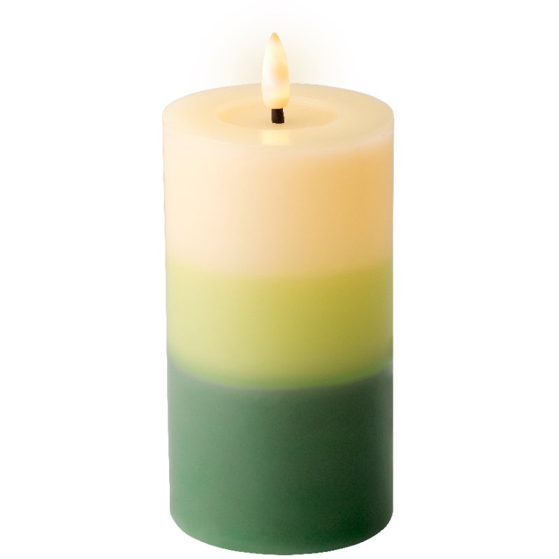 Kaemingk LED Green 3 Shade Candle