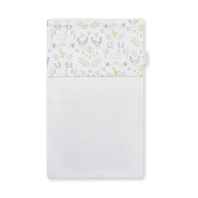 Sophie Allport Spring Chicken Roller Hand Towel image of the hand towel on a white background