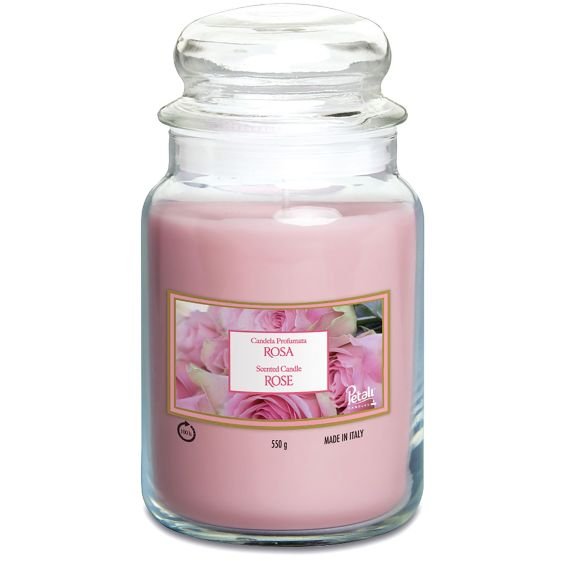 Price's Candles Petali Rose Large Jar Candle image of the candle on a white background