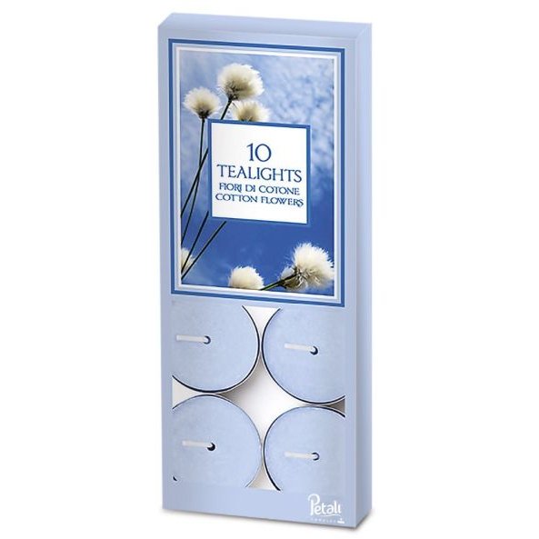 Price's Candles Petali Pack Of 25 Cotton Flower Tealights image of the tealights on a white background