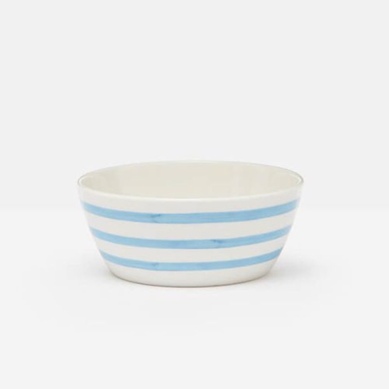 Joules Blue Stripe Hand Painted Cereal Bowl