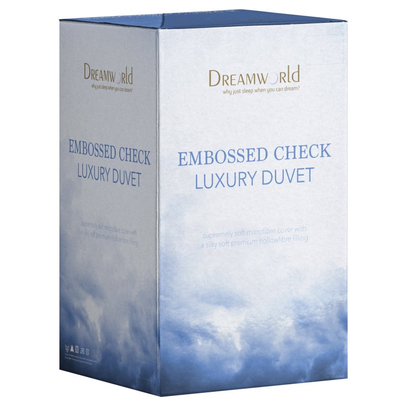 Dreamworld Embossed Check Hollowfibre Duvet