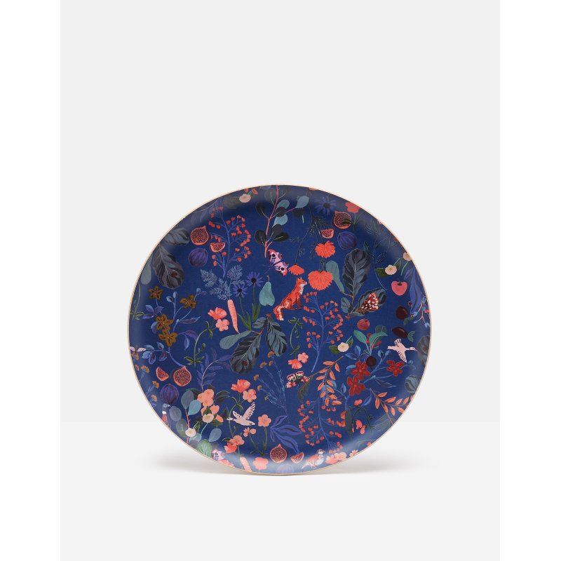 Joules Country Cottage Willow Wood Round Large Tray