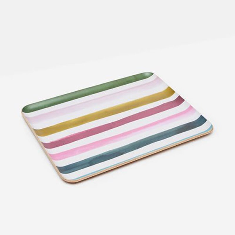 Joules Large Cambridge Stripe Tray Willow Wood