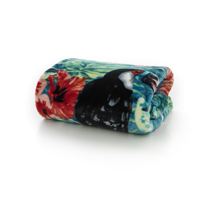 Deyongs Printed Flannel Fleece Throw Toucan Lake