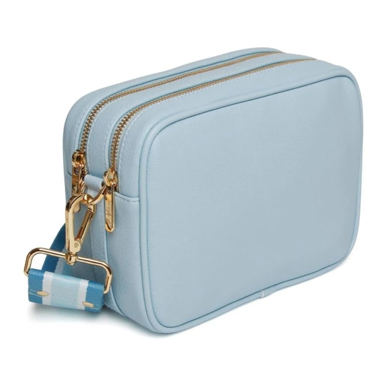 Alice Wheeler Pastel Blue Soho Camera Cross Body Bag image of the bag on a white background