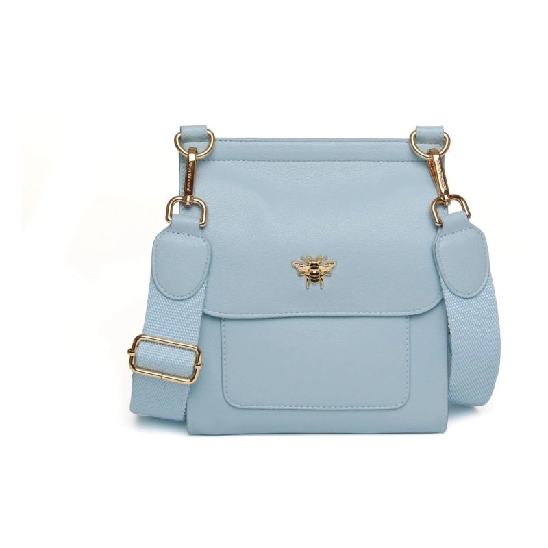 Alice Wheeler Pastel Blue Bloomsbury Cross Body Bag image of the bag on a white background